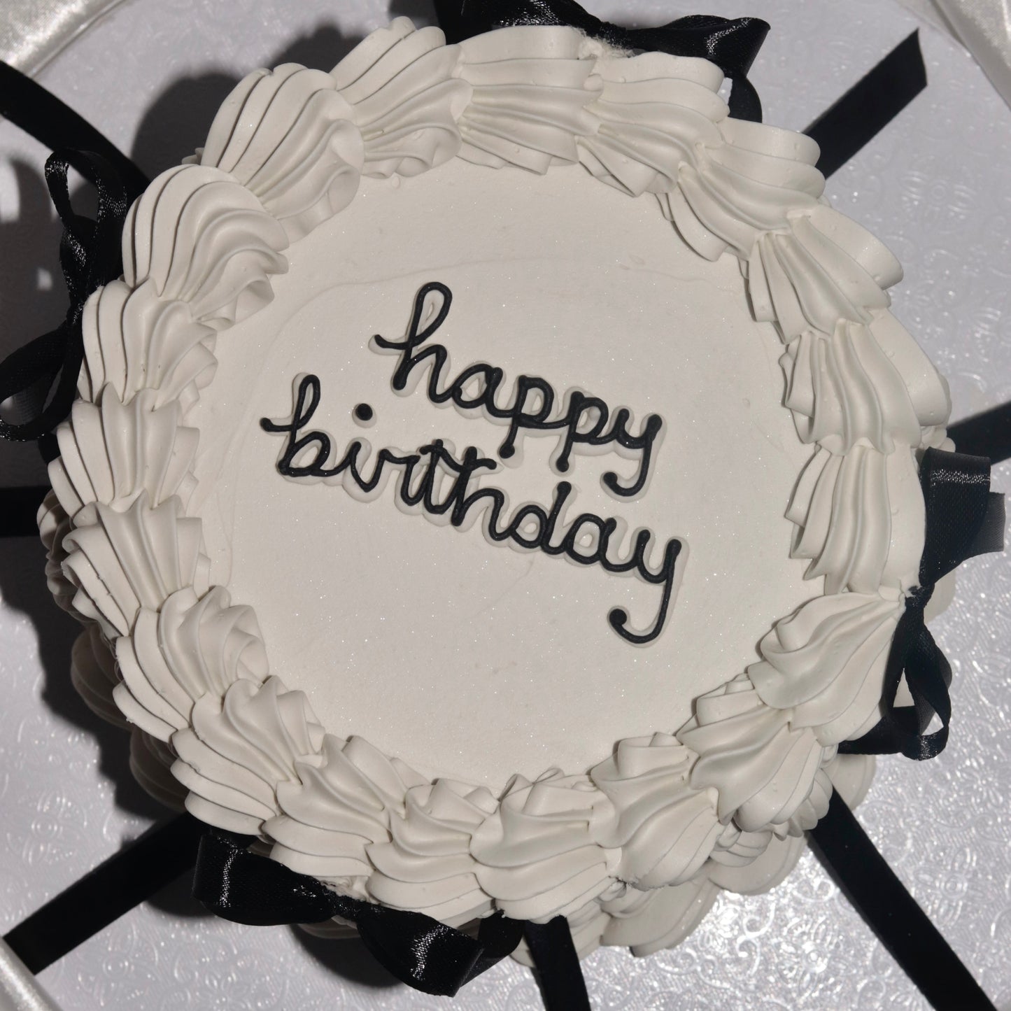 Black & White Bow Cake